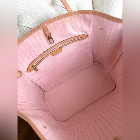 Louis Vuitton Neverfull MM - Damier Azur - Rose Ballerine - Picture 6 of 10